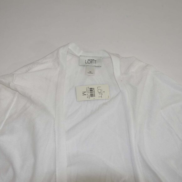 Ann Taylor Loft Women's Open Front Shrug Cardigan Sweater Medium NWT 3/4 Sleeves - Picture 2 of 4